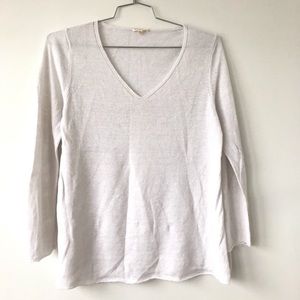 Eileen Fisher linen v-neck sweater size M